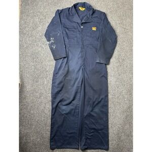 Mens Coveralls Ben Davis Navy Work Jumpsuit Utility One Piece, Size 40S